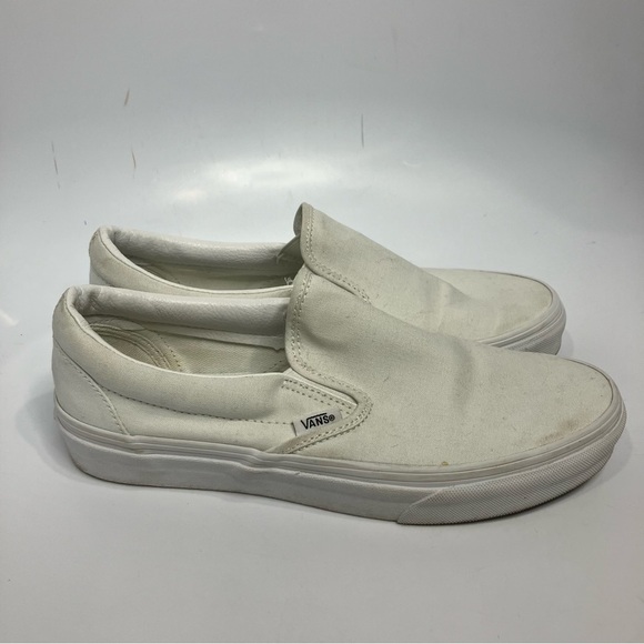 Vans all white slip on shoes unisex sizes - Picture 1 of 8